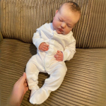 19 colių gyvai užmigusi naujagimio lėlė Tessa Mink&scaron;to audinio korpusas naujagimio lėlė Realisti&scaron;kos rankomis pie&scaron;tos plaukų modeliavimo lėlės, skirtos vaikams mažiems vaikams &Scaron;ventinės dovanos cloth body