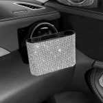 Diamond Crystal Automobilio laikymo dėžutė mobiliojo telefono laikikliui, automobilių salono organizatorius, smulkmenų laikiklis, automobilių aksesuarai juoda