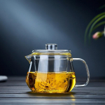480/650ml Kar&scaron;čiui atsparus arbatinukas su stikliniu arbatos sieteliu-infuzoriumi, gėlių virdulys, Kung Fu arbatos rinkinys, Puer Oolong arbatinukas, arbatiniai indai