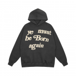 Kanye stiliaus 'Ye Must Be Born Again' aksominis gobtuvas su putplasčio raidėmis L pilka spalva