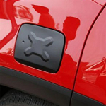 Juodos i&scaron;orės degalų pildymo dangtelio durelės, dujų bako dangtelio apdaila, dekoracija, tinka Jeep Renegade 15-18