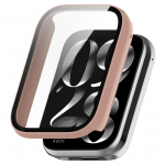 PC + Grūdinto stiklo dėklas Xiaomi Mi band 9 Pro i&scaron;maniojo laikrodžio dirželis Buferio dangtelis Ekrano apsauga, skirta Xiaomi Mi band9 Pro Mi band 9Pro rožinė