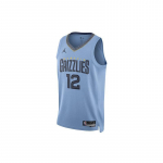 Jordan NBA komandos greitai džiūstantys krep&scaron;inio mar&scaron;kinėliai Fan 22-23 Morant #12 Unisex vir&scaron;ūnės &scaron;viesiai mėlyni DO9531-422 XL