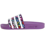 Adidas Originals Patogūs Laisvalaikio Guminis Padukas Neslystantys &Scaron;lepetės Moteri&scaron;ka Avalynė Violetinės CG6468 38