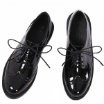 Mada 2025 Ruduo Moteri&scaron;ki Oxford plok&scaron;čiapadžiai Formos Brogue Oda Visi&scaron;kai Juodi Biuro Padai Krapas Moteri&scaron;ki Baleto Derby Batai Moteri&scaron;ki Darbo batai 39 black