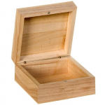 Boite en bois - ARTEMIO - Carr&eacute;e 10 cm - Bois massif - Marron - Non personnalisable ruda