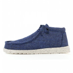 Unisex lino audinio Chelsea batai Įsispiriami Elastingi ankle boots Patogūs kvėpuojantys Loafers Atsitiktiniai vaik&scaron;čiojimo batai vyrams moterims 36 mėlyna