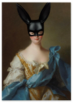 Obraz na pł&oacute;tnie kr&oacute;liczek playboy maska 50x70 cm