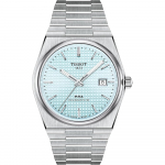TISSOT Vyri&scaron;kas laikrodis PRX Powermatic 80 su ledo mėlynumo ciferblatu ir apyranke (T1374071135100) [Oficialus importas]