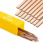 50 strypų litavimo strypų Aws Bcup-5 15% sidabro litas Fosforo vario lydinys, Pramoninis 0.050 X 1/8 X10 Plok&scaron;ti suvirinimo strypai Žemos lydymosi temperatūros Alum armijos žalia spalva