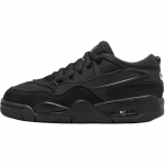 Jordan Air Jordan 4 Natūralios odos Neslystantys Atsparūs trinčiai Vidutinio auk&scaron;čio Vaikų Laisvalaikio Batai Juodi Unisex FQ7938-004 36