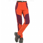 &Scaron;iltos vyri&scaron;kos ir moteri&scaron;kos lauko žygio slidinėjimo kelnės su jaukia vilna ir neper&scaron;lampamu audiniu Orange-Women,3XL
