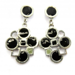 Les Tr&eacute;sors De Lily [G6193] - Boucles Cr&eacute;ateur 'Coloriage' noir juoda