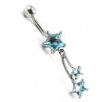 Les Tr&eacute;sors De Lily [I1392] - Body Piercing 'Etoiles Filantes' turquoise turkis