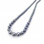 Les Tr&eacute;sors De Lily [J7710] - Collier 'Sissi' gris pilka
