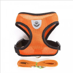 &Scaron;unų kačių pakinktų ir pavadėlio rinkinys Atspindintys kačiukai &scaron;uniukai &Scaron;uniukai Tinkliniai naminių gyvūnėlių drabužiai S oranžinė