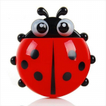 1vnt Ladybug Animal Insect dantų &scaron;epetėlio laikiklis vonios kambariui animacinių filmų dantų &scaron;epetėlis dantų pastos sieninio siurbimo laikiklio stovo konteinerio laikiklis 14.5*13.5cm raudona