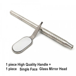Dantų burnos veidrodis Odontoskopas Burnos priežiūra Dantų valymas Apžiūra Higiena Stiklas Veidrodinio veidrodžio rankena 1 set D high handle
