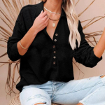 DAFIFY moteri&scaron;kos mados kasdieniai vienspalviai spaudiniai pavasario rudens ilgomis rankovėmis V kaklo megztiniai ir ilgomis rankovėmis S