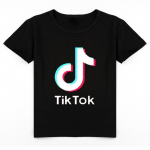 TIKTOK vaiki&scaron;ki drabužiai berniukams ir mergaitėms madingi trumpomis rankovėmis 150cm