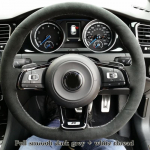 WCaRFun Customize Black Suede automobilio vairo dangtelis, skirtas Volkswagen VW Golf R MK7 Golf 7 GTI VW Polo GTI Scirocco 2015 m. Style 5