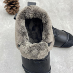 &bdquo;Johnature&ldquo; natūralios odos batai, moteri&scaron;ki batai, elastinga juosta, apvali, plok&scaron;čia, rankų darbo glausta retro stiliaus kulk&scaron;nies batai 38-Plush juoda