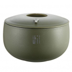 Maisto dubuo su dangteliu &Scaron;ilumos izoliacija nerūdijančio plieno japoni&scaron;ko stiliaus salotų mai&scaron;ymo dubuo virtuvės įtaisas 12cm juoda