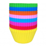 Patvarios cupcake puodelių formos Nelipnios, neblunkančios silikoninės formos 6 Pcs