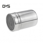 Nerūdijančio plieno prieskonių sijotuvas su dangteliu, smulkiu tinkleliu, besisukančiu dangteliu, prieskonių indelis pipirams kavos miltelių kepsninės prieskoniams maisto kokybės druskos cukraus plaktuvas S