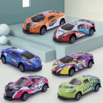 I&scaron;skirtinis metalinis geležinis smūgio at&scaron;okimo i&scaron;metimo automobilis vaiki&scaron;kas atitraukiamas automobilis vaiki&scaron;kas žaislinis automobilis modelinis automobilis (Supakuota 6 vnt.) 9x4x3cm įvairiaspalvis