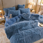 Audinės aksominis keturių dalių rinkinys Princesės stiliaus pastorintas triu&scaron;io pliu&scaron;inis keturių dalių rinkinys Rudens ir žiemos trijų dalių rinkinys 1.8m fitted sheet-4PCS