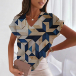 &bdquo;Summer Trend&ldquo; moteri&scaron;ki mar&scaron;kinėliai &bdquo;Street Cool Tide&ldquo; moteri&scaron;ki trumpomis rankovėmis, laisvi madingi asmenybei pusrankoviai 4XL