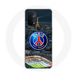 Coque Oppo A54 5G psg logo stade nuit tour eiffel