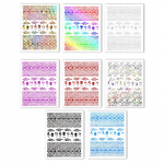 8 vnt./1 rinkinys Nagų skeletas Gyvatės ra&scaron;to lipdukų rinkinys Su lipniu pagrindu Iliuzija Lazeriniai gyvatės nagų lipdukai 8 vienetai