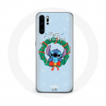 Coque pour Huawei P30 Pro Stitch neige joyeux No&euml;l bleu