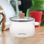 Skaidraus stiklo puodų rinkinys &ndash; universalūs virtuvės reikmenys įvairiems patiekalams ruo&scaron;ti