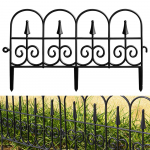 Dekoratyvinis sodo tvoros įdėklas 6 pakuotės nuo rūdžių plastiko sodo tvoros apvadu vejos gėlynai