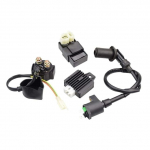 &bdquo;Go Kart&ldquo; uždegimo ritės Cdi solenoidinės relės įtampos reguliatoriaus rinkinys, skirtas Gy6 50cc 125cc 150cc ATV purvo dviračio motorolerio mopedui pilka spalva