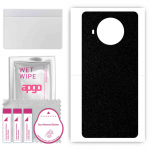 apgo Protective Skin Sticker for the back compatible with Xiaomi Mi 10i 5G, Wrap Film, Foil, Vinyl - Pattern Matte Black