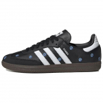 Adidas Samba OG juodi gėlėmis siuvinėti moteri&scaron;ki sportbačiai &scaron;erdis-juoda avalynė-balta guma IF4397 36⅔