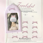 1 vnt. mielas pra&scaron;matnus &bdquo;Kpop Idol&ldquo; nuotraukų kortelės dėklas Nėrinių lankelis baltas rožinės spalvos &Scaron;eimos draugas paveikslėlio kortelių laikiklis Puikus asmens tapatybės kortelių laikiklis rožinė