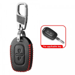 2 mygtukų odinis automobilio nuotolinio valdymo pulto rakto pakabukas, skirtas Renault Kwid eismo simboliui Dacia Sandero Logan Duster 2016 2017 2018 Shell juoda