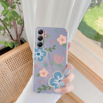 Gėlėmis margintas mink&scaron;to silikono skaidrus dėklas Xiaomi Redmi 13C Note 13 Pro Samsung A55 A54 A34 S24 M35 iPhone 15 kameros apsauginis smūgiams atsparus dangtelis Samsung Galaxy S20 FE