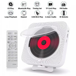 Ne&scaron;iojamas CD grotuvas Bluetooth garsiakalbis stereo CD grotuvas LED ekranas sieninis CD muzikos grotuvas su IR nuotolinio valdymo pulteliu FM radijas