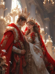 Deimantinė tapyba Princas ir princesė Pilnas kvadratinis/apvalus &bdquo;pasidaryk pats&ldquo; deimantinis mozaikinis siuvinėjimas Mėgėjų kryželiu siuvinėjimo rinkinys Dekoracija Full Round 45x60CM