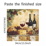 Maisto ir vyno stalo plakatas Virtuvės restoranas Viryklės fono kra&scaron;tovaizdžio dekoratyviniai lipdukai 34*34cm/fun-f321