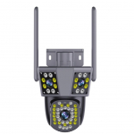 12MP 6K HD WiFi internetinė kamera lauko 10 kartų priartinimui trijų objektyvų trijų ekranų PTZ vaizdo kamera namų apsaugai stebėjimo kamera EU Plug