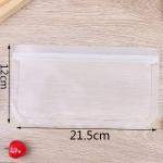 Silikoniniai maisto laikymo konteineriai Neper&scaron;lampami indai Daugkartinio naudojimo stovimas užtrauktuku užsegamas mai&scaron;elis 21.5*12cm