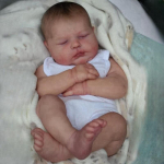 19 colių gyvai užmigusi naujagimio lėlė Tessa Mink&scaron;to audinio korpusas naujagimio lėlė Realisti&scaron;kos rankomis pie&scaron;tos plaukų modeliavimo lėlės, skirtos vaikams mažiems vaikams &Scaron;ventinės dovanos cloth body