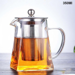 Kar&scaron;čiui atsparus stiklinis arbatinukas su nerūdijančio plieno arbatos infuzijos filtru, gėlių virdulio Kung Fu rinkinys Puer Oolong 350Ml